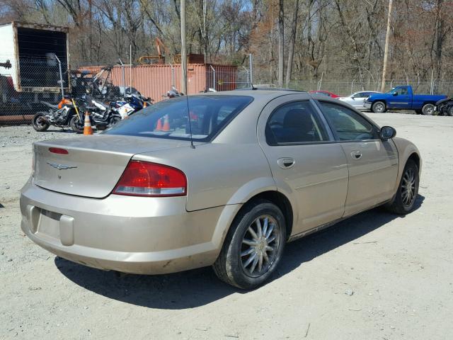 1C3EL46X14N364675 - 2004 CHRYSLER SEBRING LX GOLD photo 4