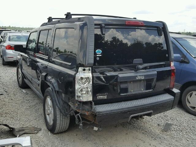 1J8HG48N86C178566 - 2006 JEEP COMMANDER BLACK photo 3