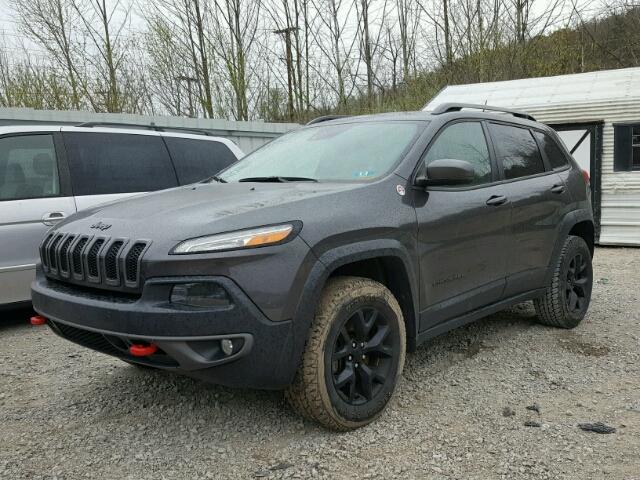 1C4PJMBS4FW544573 - 2015 JEEP CHEROKEE T GRAY photo 2