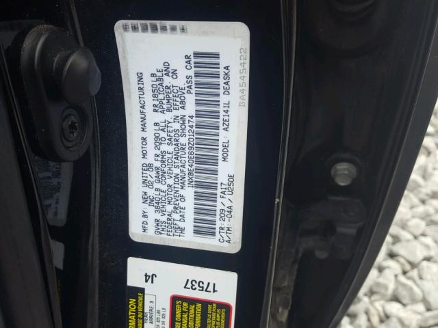 1NXBE40E69Z012474 - 2009 TOYOTA COROLLA XR 黑色 照片 10