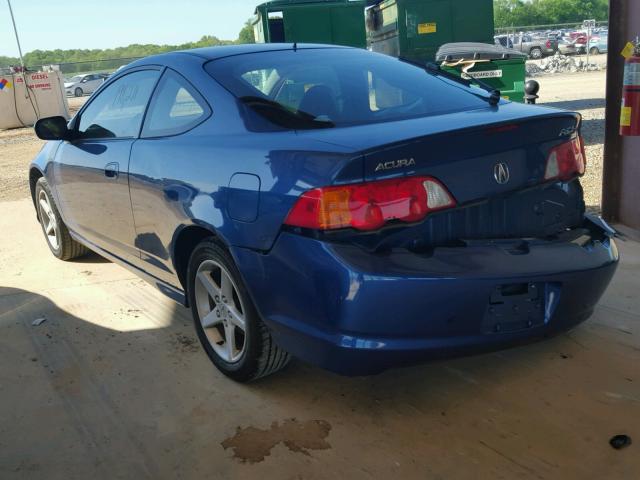 JH4DC53032C034161 - 2002 ACURA RSX TYPE-S BLUE photo 3