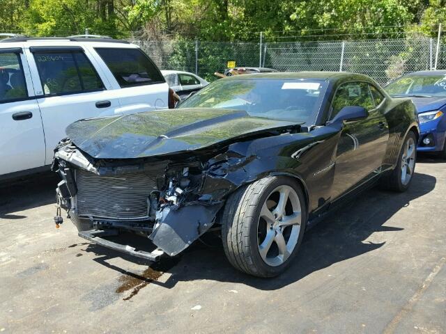 2G1FB1E34D9156656 - 2013 CHEVROLET CAMARO LT BLACK photo 2