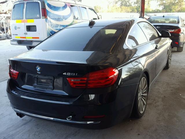 WBA3N3C51EF711960 - 2014 BMW 428 I BLACK photo 4