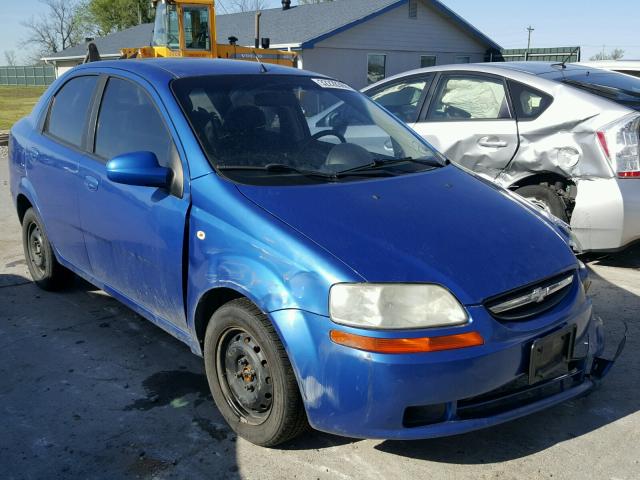 KL1TD56616B639325 - 2006 CHEVROLET AVEO BASE BLUE photo 1