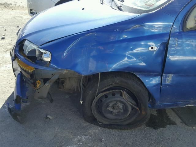 KL1TD56616B639325 - 2006 CHEVROLET AVEO BASE Mavi foto 9