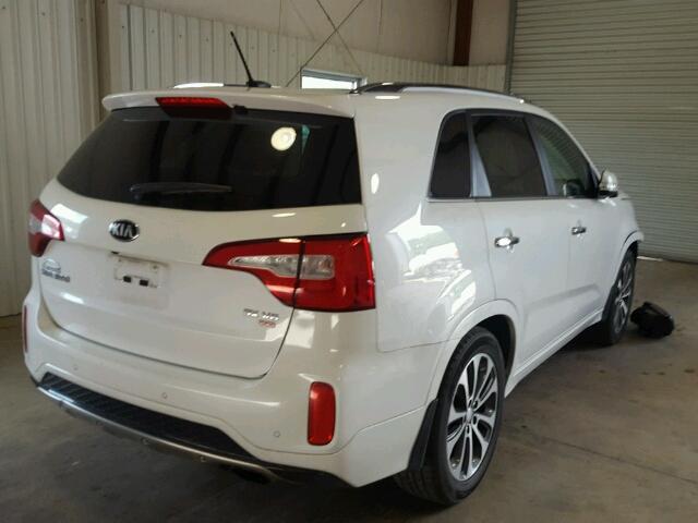 5XYKW4A77EG443547 - 2014 KIA SORENTO SX WHITE photo 4