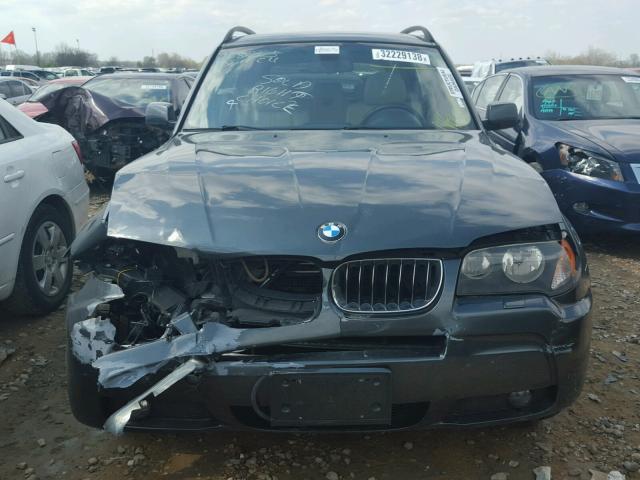 WBXPA93446WD26524 - 2006 BMW X3 3.0I GRAY photo 9