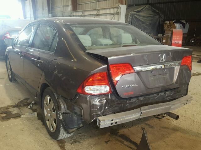 19XFA16569E019172 - 2009 HONDA CIVIC LX GRAY photo 3