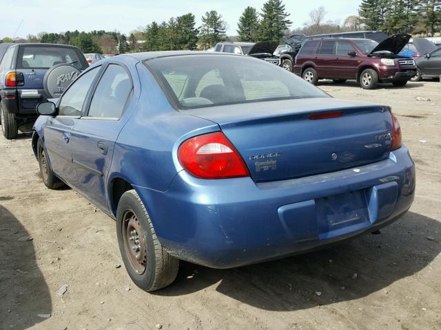 1B3ES26CX3D199344 - 2003 DODGE NEON SE BLUE photo 3