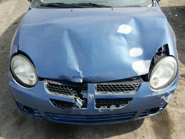 1B3ES26CX3D199344 - 2003 DODGE NEON SE BLUE photo 7