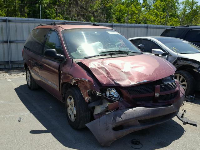 1B4GP25371B265171 - 2001 DODGE CARAVAN SE RED photo 1