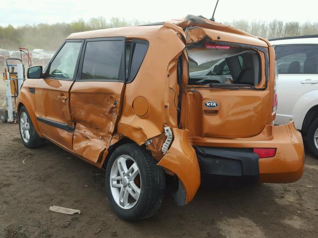 KNDJT2A27B7203243 - 2011 KIA SOUL + ORANGE photo 3