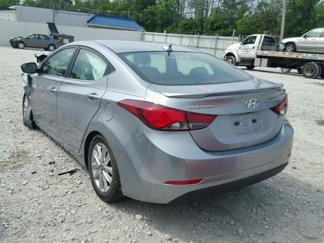 5NPDH4AE8FH593209 - 2015 HYUNDAI ELANTRA SE SILVER photo 3