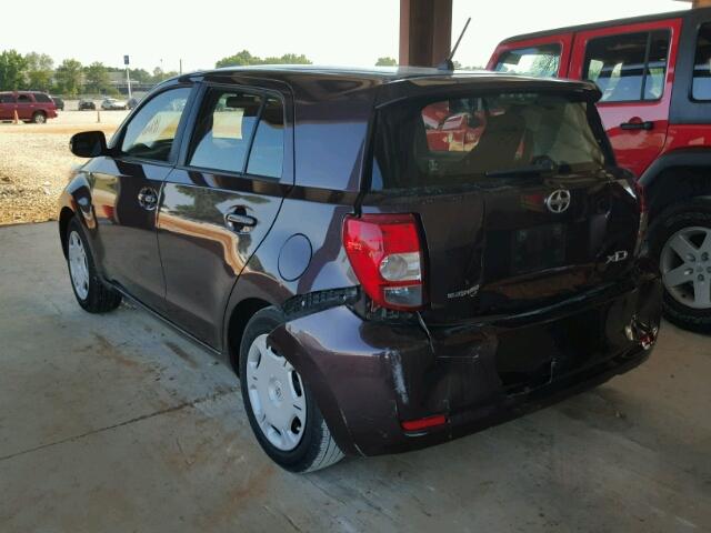 JTKKU4B42B1015030 - 2011 TOYOTA SCION XD MAROON photo 3