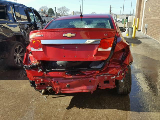 1G1PG5S96B7258867 - 2011 CHEVROLET CRUZE LT RED photo 9