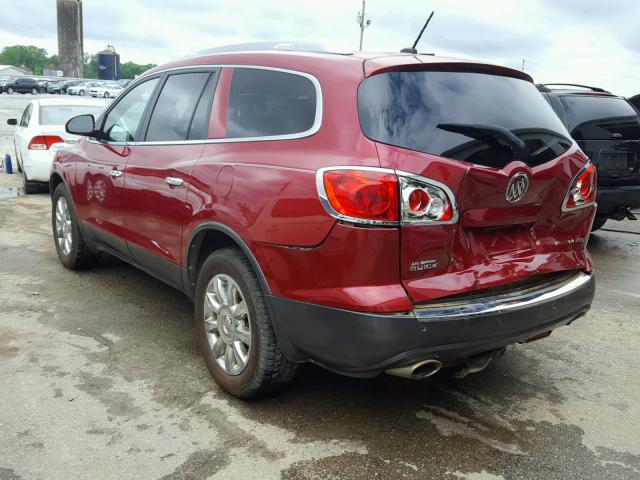 5GAKRCED7CJ360653 - 2012 BUICK ENCLAVE RED photo 3