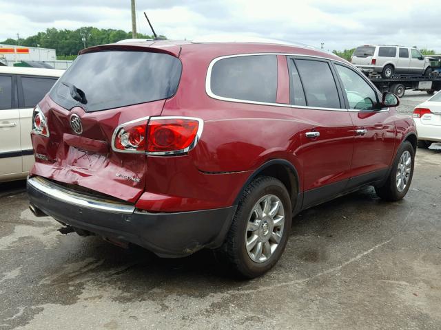5GAKRCED7CJ360653 - 2012 BUICK ENCLAVE RED photo 4