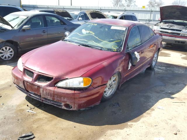 1G2NE52F14M595661 - 2004 PONTIAC GRAND AM S Tünd qırmızı foto 2