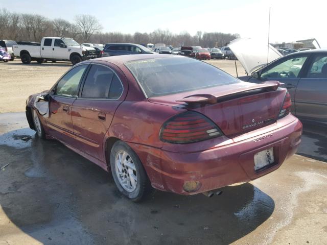 1G2NE52F14M595661 - 2004 PONTIAC GRAND AM S Tünd qırmızı foto 3