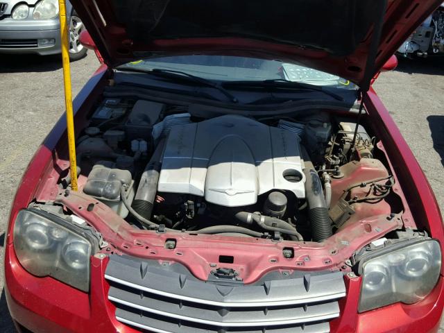 1C3AN69L06X064923 - 2006 CHRYSLER CROSSFIRE RED photo 7