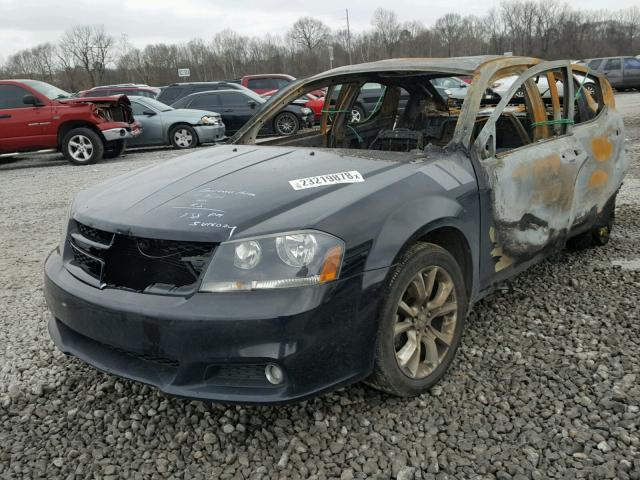 1C3CDZBG2EN166356 - 2014 DODGE AVENGER R/ BURN photo 2