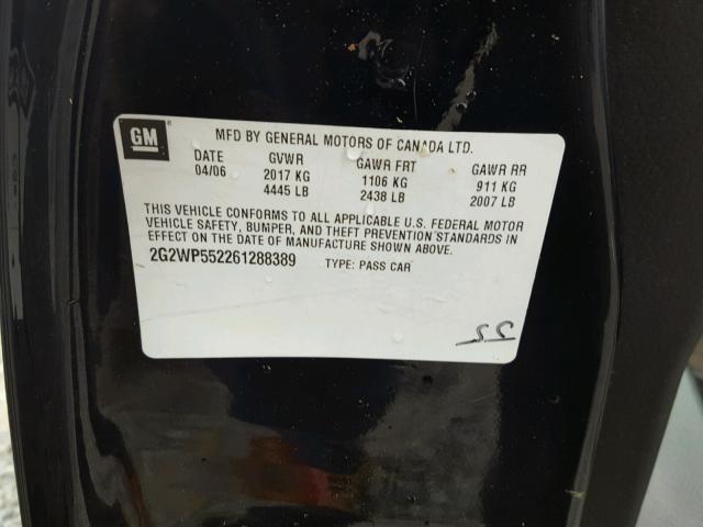 2G2WP552261288389 - 2006 PONTIAC GRAND PRIX Qara foto 10