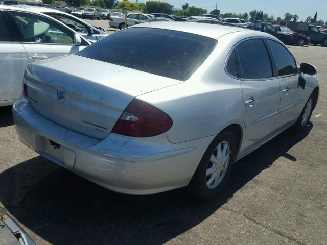 2G4WD532X51308972 - 2005 BUICK LACROSSE C SILVER photo 4