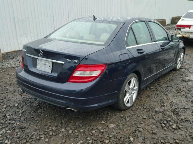 WDDGF8BB3BR145029 - 2011 MERCEDES-BENZ C 300 4MAT BLUE photo 4