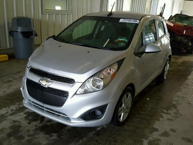 KL8CD6S92EC538245 - 2014 CHEVROLET SPARK 1LT SILVER photo 2