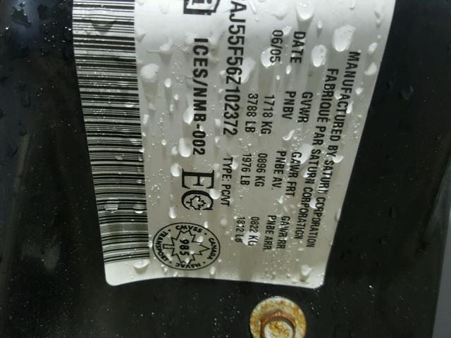 1G8AJ55F56Z102372 - 2006 SATURN ION LEVEL SILVER photo 10