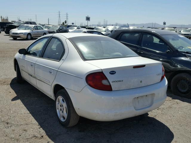 1B3ES46C41D194956 - 2001 DODGE NEON SE WHITE photo 3