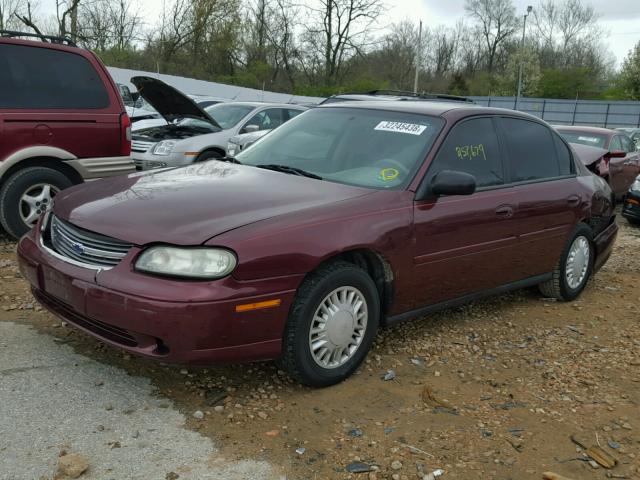 1G1ND52J116250660 - 2001 CHEVROLET MALIBU BURGUNDY photo 2