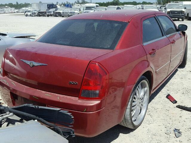 2C3KA43R07H678474 - 2007 CHRYSLER 300 RED photo 4