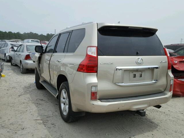 JTJBM7FXXA5008392 - 2010 LEXUS GX BASE GOLD photo 3