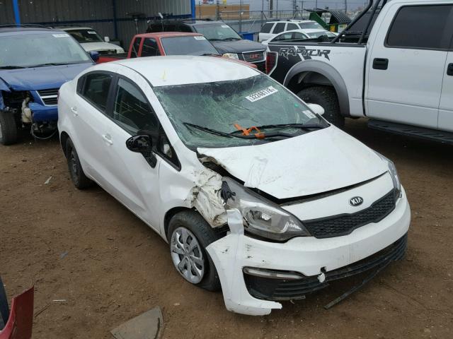 KNADM4A31G6640325 - 2016 KIA RIO LX WHITE photo 1