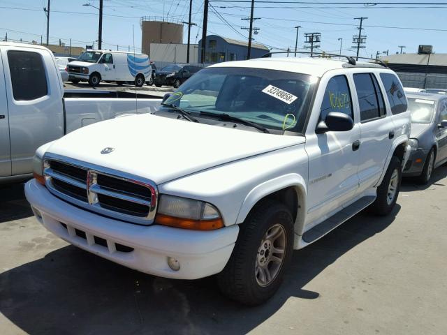 1B4HR28NX1F645402 - 2001 DODGE DURANGO WHITE photo 2