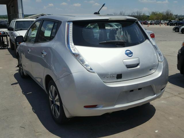 1N4AZ0CP9DC401818 - 2013 NISSAN LEAF S SILVER photo 3