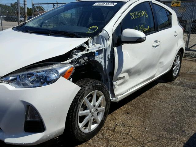 JTDKDTB38D1530478 - 2013 TOYOTA PRIUS C WHITE photo 9