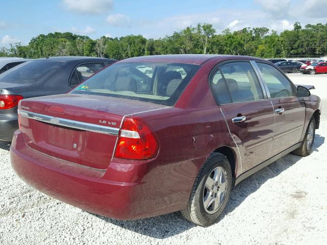 1G1ZT52804F193518 - 2004 CHEVROLET MALIBU LS 栗色 照片 4