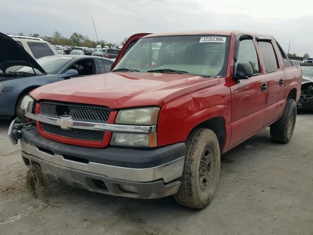 3GNEC12T74G224157 - 2004 CHEVROLET AVALANCHE RED photo 2