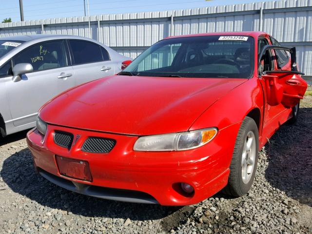 1G2WP1211VF268002 - 1997 PONTIAC GRAND PRIX RED photo 2