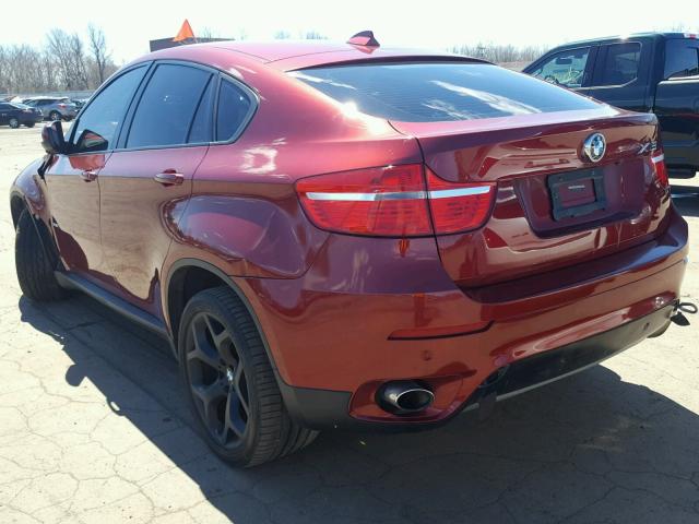 5UXFG43539L222031 - 2009 BMW X6 XDRIVE3 RED photo 3