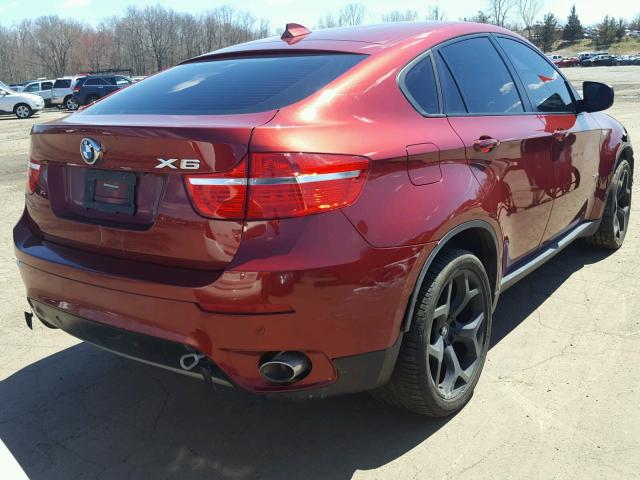 5UXFG43539L222031 - 2009 BMW X6 XDRIVE3 RED photo 4