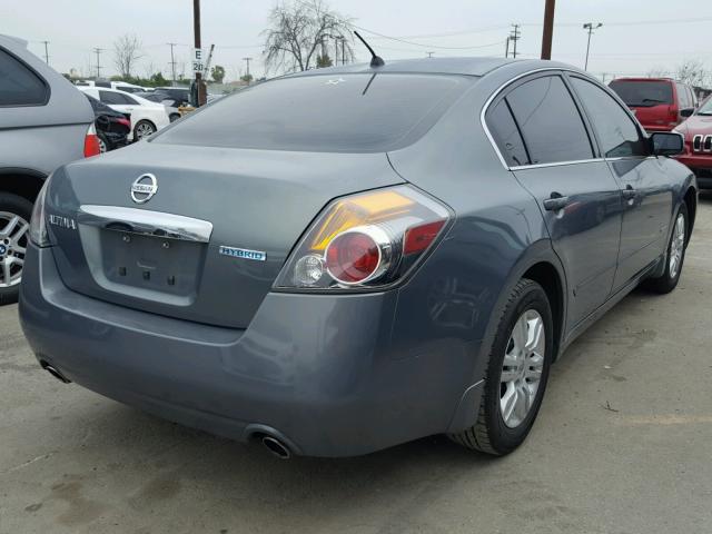 1N4CL2APXAC120096 - 2010 NISSAN ALTIMA HYB GRAY photo 4