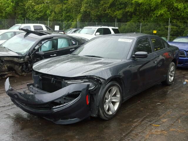 2C3CDXHG5GH222765 - 2016 DODGE CHARGER SX CHARCOAL photo 2