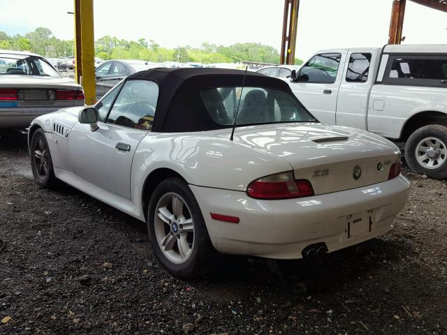 4USCH3341YLF41667 - 2000 BMW Z3 2.8 WHITE photo 3