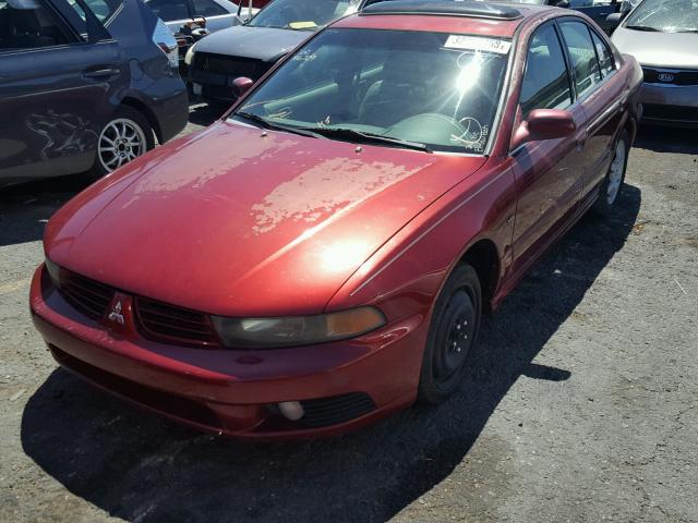 4A3AA46H62E137775 - 2002 MITSUBISHI GALANT ES RED photo 2