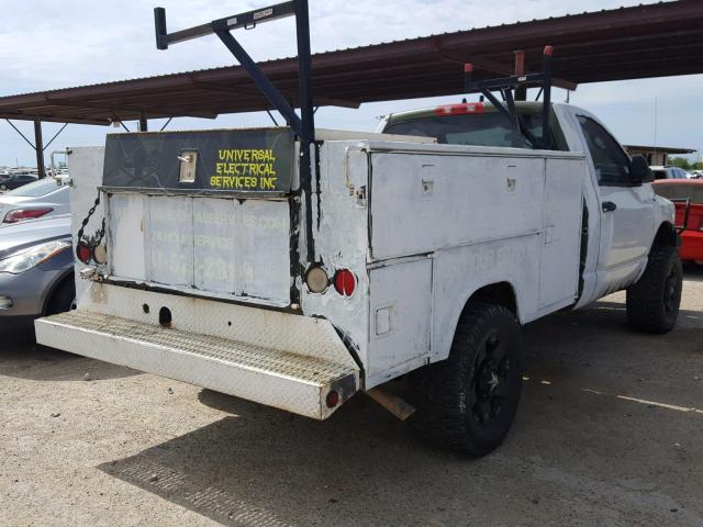 3D7KR26D08G170215 - 2008 DODGE RAM 2500 S WHITE photo 4