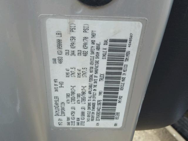 3D7KA28C44G119676 - 2004 DODGE RAM 2500 S Gümüş foto 10