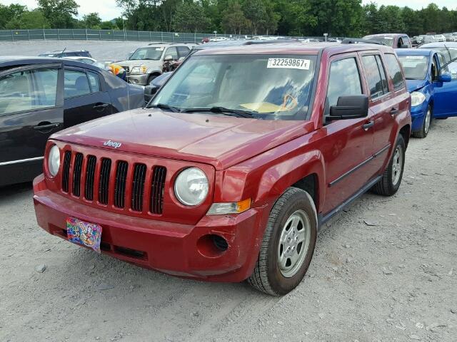 1J8FT28W98D780812 - 2008 JEEP PATRIOT SP MAROON photo 2